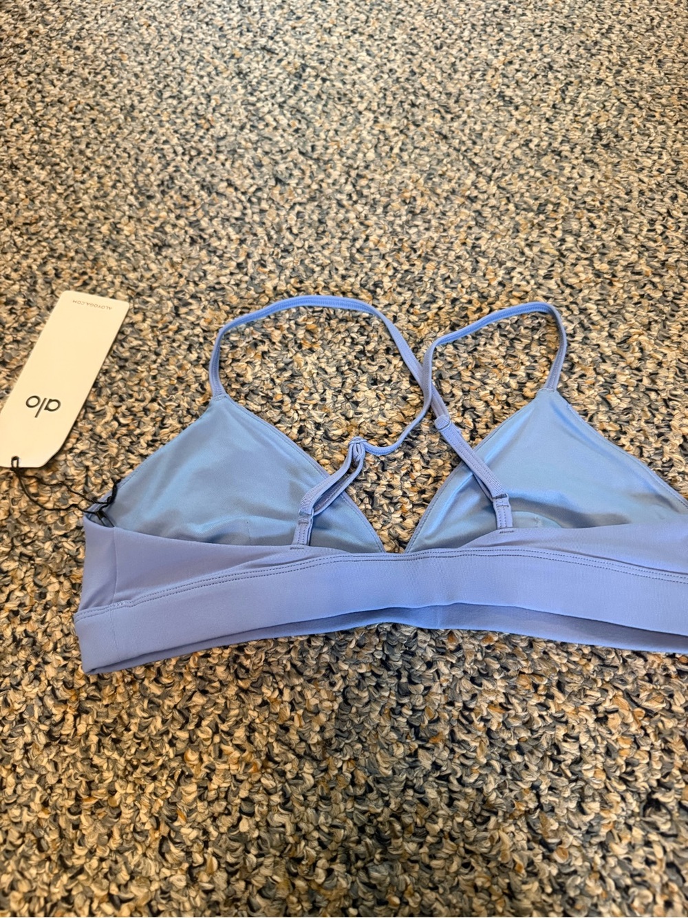 NWT ALO YOGA Crystal Clear Blue Set: Match Point Tennis Skirt and Splendor Bra - Picture 3 of 9